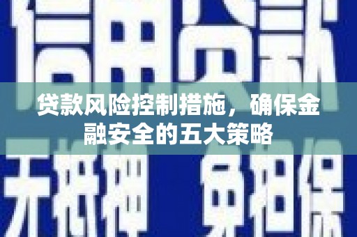 道外贷款风险控制措施，确保金融安全的五大策略