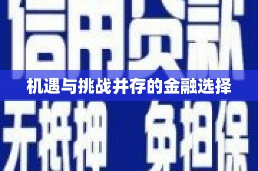 道外机遇与挑战并存的金融选择